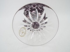 Vintage Ajka Arabella Handmade Bohemian Crystal Cut to Clear Iced Tea Goblets