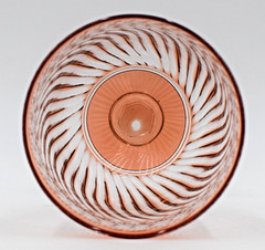Rare English Peach Cut to Clear Glass Hock Wine ABP Circa 1900, S&W or Webb