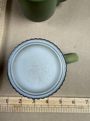 Vintage Fire King Green Coffee Mugs Set Of 2 Anchor Hocking USA Jadeite Glass