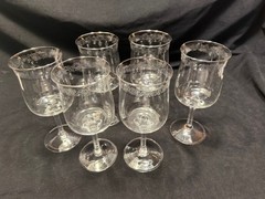LENOX MOONSTONE Platnium rim wines set of 6