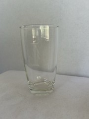 Glass Monogrammed “J” 5 inch Etched Glass Tumbler Excellent Condition Clear