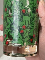 Vintage Georges Briard Christmas Holiday Holly Berry High Ball Glasses Set of 6