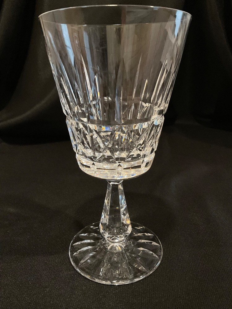 VTG Waterford Kylemore Water Wine Goblets Crystal Glass 6-3/4” Signed Old Mark