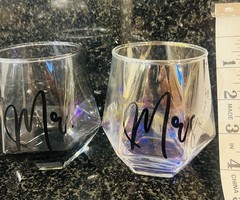 Wedding Gift Set Wine Glasses Candles Bath Bombs Just for You New In Box