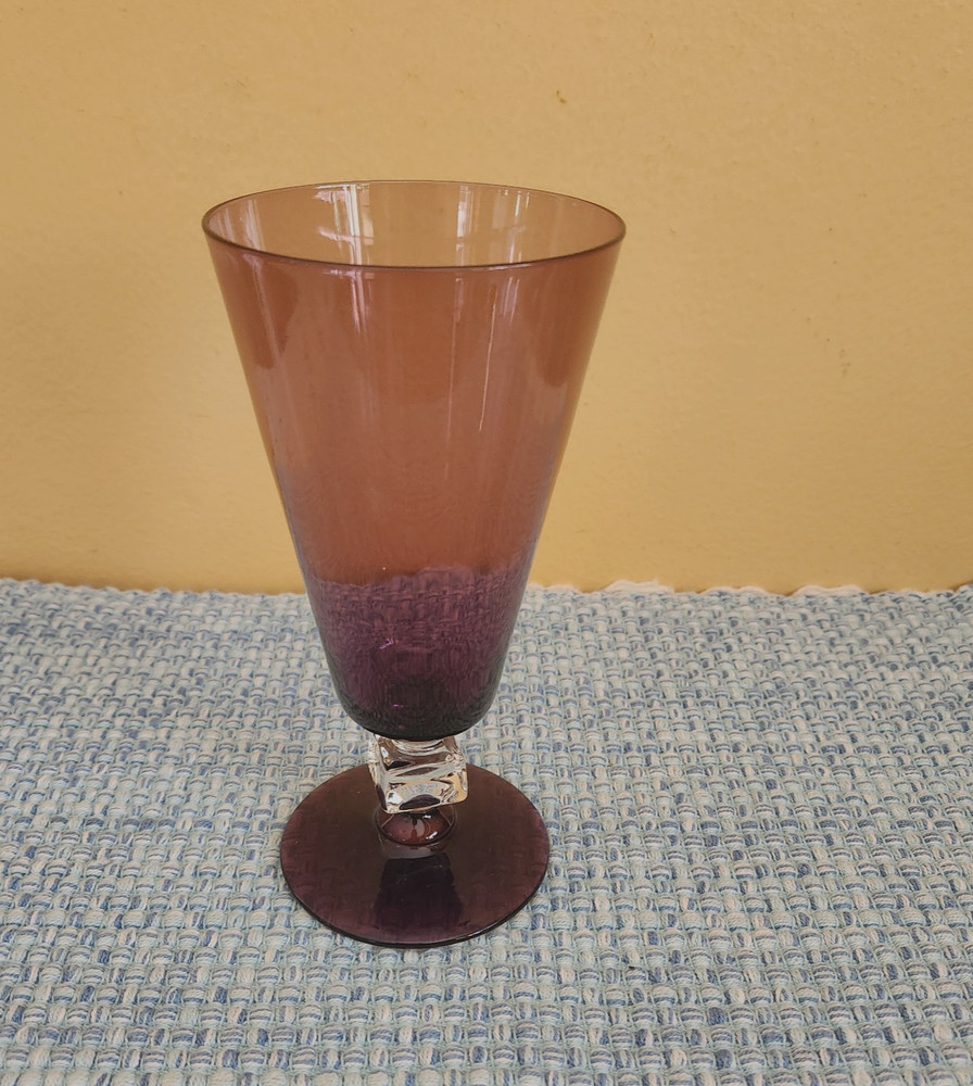 Bryce Wilmington Amethyst Iced Tea Stem Glass
