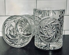 2 Fostoria Stowe Double Old Fashioned Tumbler Glasses