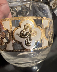 MCM Culver ~ Sallye ~ Roly Poly Glasses with Gold SET of 3 VTG Barware