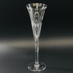 Ceska DANIELLE Cut Crystal Fluted Champagne Toasting Glass 10 3/8″