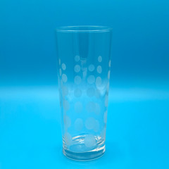 Vintage Mid-Century Modern 20 oz Etched Highball Glasses Set of 7 Geometric MCM