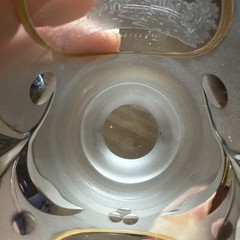 Fine Antique Cut Glass Footed Tumbler Kynast C. 1850 Frosted German Spa Nice