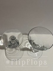 2 Vintage Seneca Glass Co. INGRID 4-Lobed Crystal Stemware Wine Glasses 8oz EUC