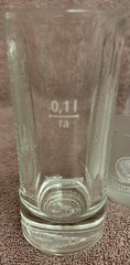 JAGERMEISTER GLASS PITCHER , (4) 2cl & (2) 4cl shot glasses, & (1) 0,11/ra glass