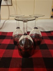 VTG Set/3 MCM Silver Smoke Fade Ombre 5.25″H Cordial/Sherry Glass Set Pre-owned