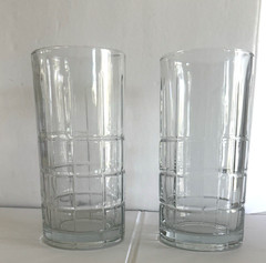 Anchor Hocking Tartan Ice Tea Glasses Clear Manchester 16 oz Set Of 2