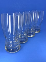 Vintage Set of 4 Libbey Bangles Misty 16 oz Cooler / Tumblers Glasses Vintage