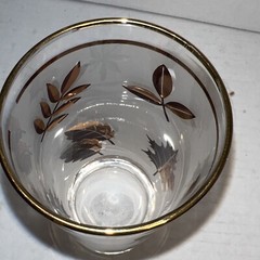 Libbey Vintage Tumbler Satin and Gold Leaves 1970 Replacement Piece! RARE!