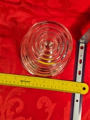 Anchor Hocking Ribbed Art Deco Round Compote Martini Depression Glass- Barware