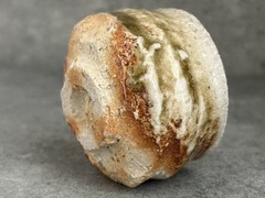Hide Fujimoto Anagama Guinomi Sake Cup Natural Ash Shigaraki Ware Japan Ceramic