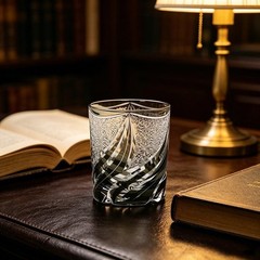 Crystal Whiskey Glasses Hand Carved Glassware Vodka Wine Tumbler Grey 250ml