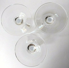 Bohemia Czech Republic Clear Plain Lead Crystal Wine Glass, 9.5″ Tall, Set of 3