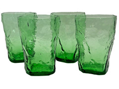 Driftwood Apple by Seneca Set of 4 Juice Glasses Mid Century Modern Glass 60s