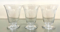 785-1 by BRYCE Footed Tumbler with Cut Stars & Vertical Lines Pattern 4.5” Tall