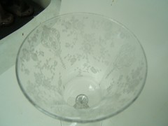 Cambridge Rose Point Stem 3500 Water Goblet 8 3/8″ 9 oz Tall Bowl