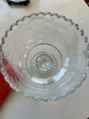 Antique Crystal Glass With Engraving Dated 1883