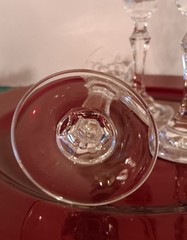Goblets Nobility pattern Kristal Zajecar Yugoslavia 3pc set Vintage Upscale