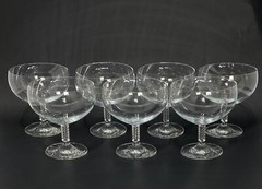 7 Schott Zwiesel Escapada Champagne Wine Glasses Dessert 4.5” 8 oz Square Stem