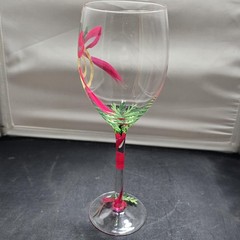 Block Basics 12 Days of Christmas Goblet 5 Golden Rings Hand Painted 9 inches