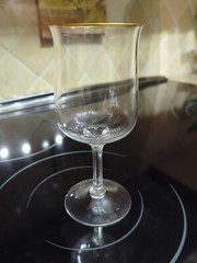 Lenox INTRIGUE Gold Rim Crystal Water Goblet