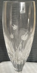 Da Vinci Crystal Pisa Champagne Flute 8 7/8”H 1 7/8”W New Never Used Blown Glass