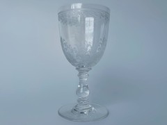 Antique Wine Glass Stemware Vintage Russian Imperial Factory