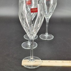 4 Enchante Cristal D’Arques Durand Crystal Stem Goblets Water Glasses 8 5/8″