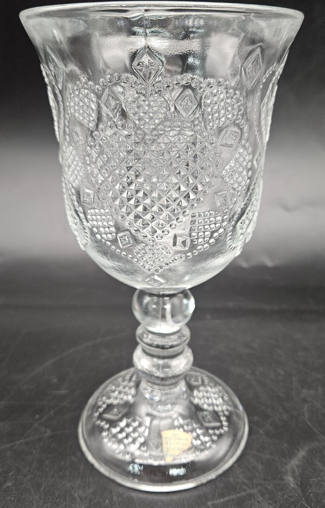 Vintage Retro 1978 Avon Fostoria Hearts and Diamonds Goblet 10 Ounce Capacity