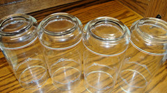 Set (4) Corelle Breakfast Rose Pattern 14oz. Drink Glasses 5.8″ Barware O17/O18