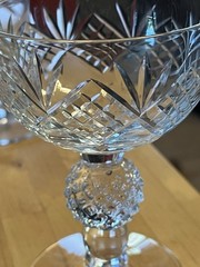 MORGANTOWN Cocktail, Champagne, Wine Glass; Faceted, Golf ball Stem Vintage