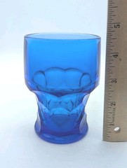 Anchor Hocking Georgian Glasses Glassware Tumblers Cobalt Blue 4.5”tall 8 ounces