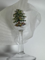 Spode Christmas Tree Stemmed Wine Glasses 13 ozs w/ Original Box – Set of 4