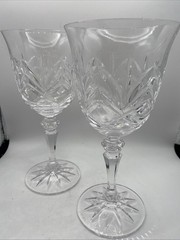 Galway Irish Crystal Kylemore Red Wine Glasses Set of 2 / 7.5” Tall
