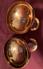 Set of 2 Vintage Bayel Bacchante Frosted Nude Champagne Coupes EUC