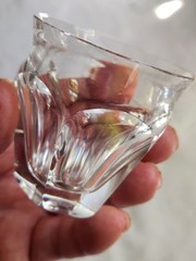 4 Vintage Baccarat France Harcourt Crystal Whiskey Tumblers 2 1/2” wide.