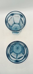 Vintage Fostoria Virginia Light Blue Iced Tea Glass Water Goblets Set of 2 Heavy
