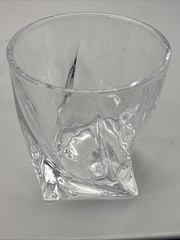 Set of (4) of Mikasa Twisted Motion Crystal Old Fashioned 3.75” Tumblers
