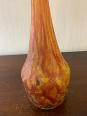 Vase Bottle Daum Nancy Style cross Of Lorraine H:24 13/16in
