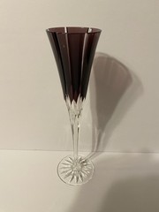 AJKA AMETHYST FLUTE CASTILE ALBINKA 10 IN. BEAUTIFUL CHAMPAGNE FLUTE