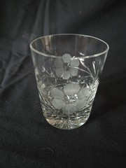 Antique American Brilliant Daisy Cut Glass Water Whiskey/Juice Tumble Set Of 4