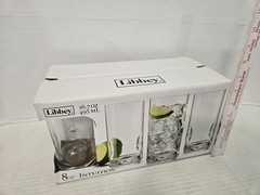 7 Vintage Libbey Intuition Thumb Dimple Drinking Glasses 16.7 oz. FREE SHIPPING