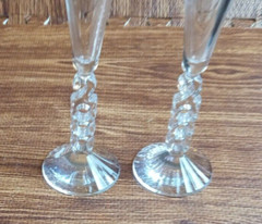 Cristal d’ Arques Crystal Millennium 2000 Platinum Champagne Flute Glasses